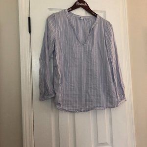Old Navy Purple and white striped shirt